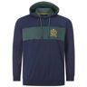 Charles Colby +FIT Collectie gestreepte hoodie EARL TALIESIN Plus Size donkerblauw/groen 7XL Heren