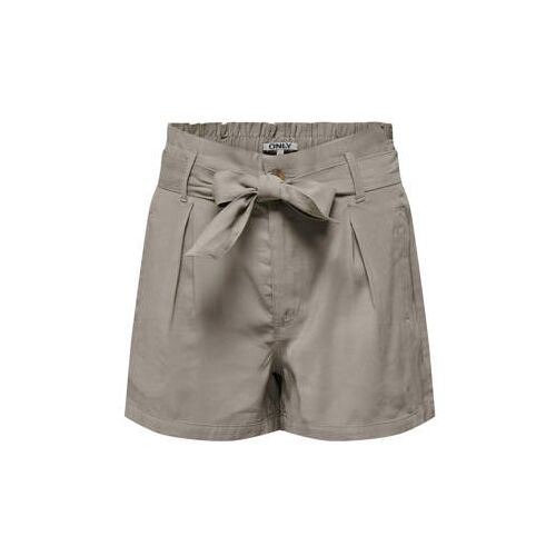 ONLY high waist regular fit short ONLARIS taupe XL Dames