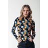 Colourful Rebel top Neyo met grafische print oranje/ blauw XS Dames