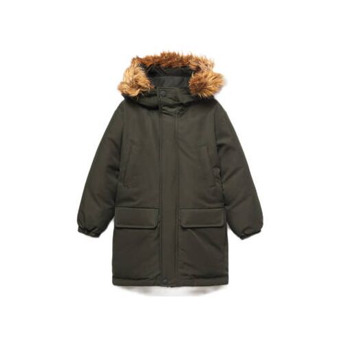 Mango Kids winterjas groen 128 Jongens