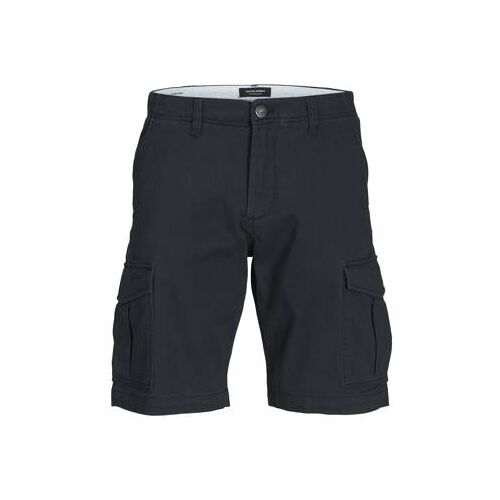 JACK & JONES JUNIOR cargo short JPSTJOE JJCARGO zwart 134 Jongens