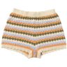 Your Wishes regular fit casual short Rihanna met ingebreid patroon offwhite/groen/lila 86/92 Meisjes