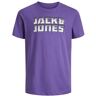 JACK & JONES JUNIOR T-shirt JCOKAPPER met logo paars 152 Jongens