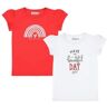 Dirkje t-shirt - set van 2 - rood/wit 104 Meisjes