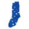 Alfredo Gonzales sokken met all-over schapenprint kobaltblauw 38-41 Unisex