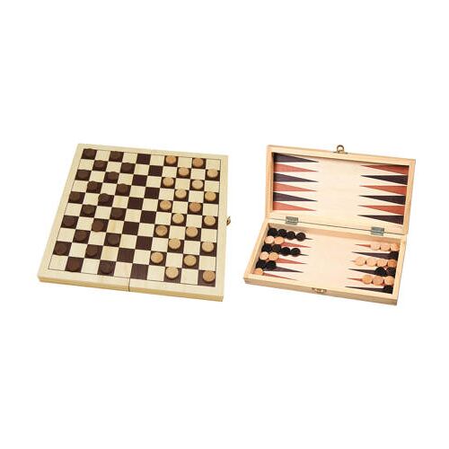 HOT Dam- en Backgammonset 29 x 14,5 x 4,5 cm Dam- en backgammonset (29x14,5x4,5 cm) 000 Jongens/meisjes