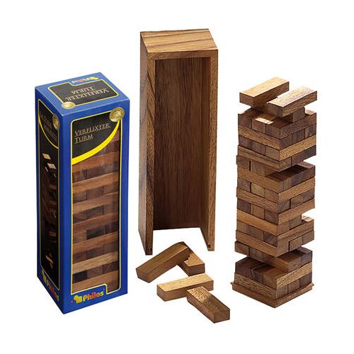 Philos Timber vallende toren deluxe (95x85x305 mm) 000 Jongens/meisjes