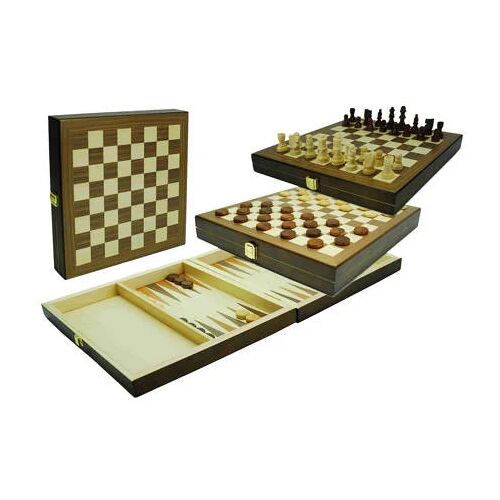 HOT schaak, dam en backgammon set Schaak, dam en backgammon set 000 Jongens/meisjes