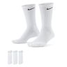 Conjunto de 3 pares de meias Nike Everyday Branco Unisexo - SX7664-100 Branco S unisex