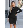 Onyx bodycon mini-jurk met ruches Zwart M