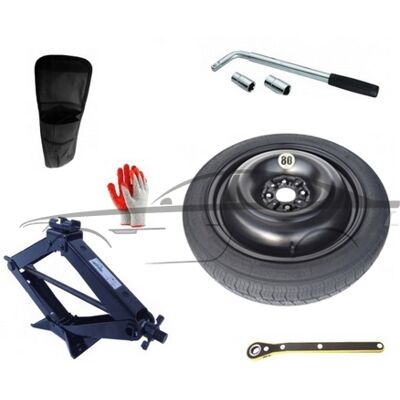 Extradeon Reservewielset - Audi A3 8Y R16 5x112 - Krik, Sleutel, Hoes Extradeon Reservewielset - Audi A3 8Y R16 5x112 - Krik, Sleutel, Hoes