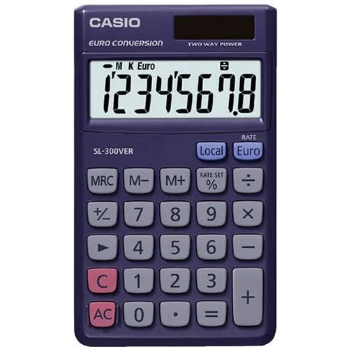 Casio SL-300VERA Calculator Blauw