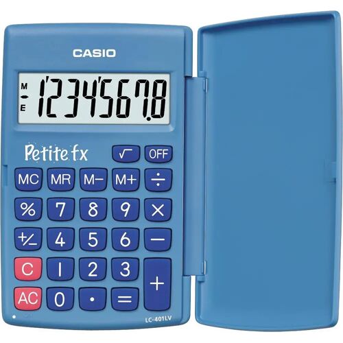 Casio zakrekenmachine Petite FX, blauw