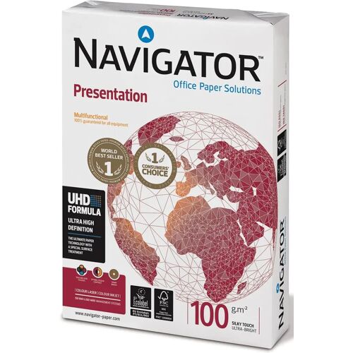 Navigator Presentation presentatiepapier ft A3, 100 g, pak van 500 vel 4 stuks