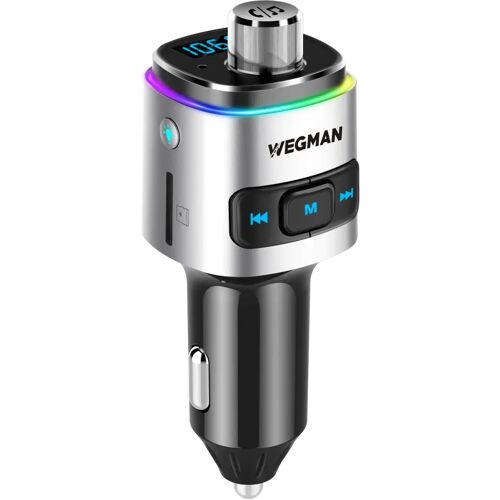 Wegman Bluetooth FM Transmitter - Bluetooth carkit - Zilver