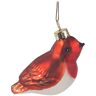 Rood-wit Brits vogeltje kerstbal - Sass&Belle