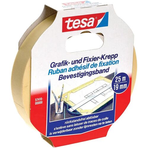 Tesa bevestigingsplakband, ft 19 mm x 25 m