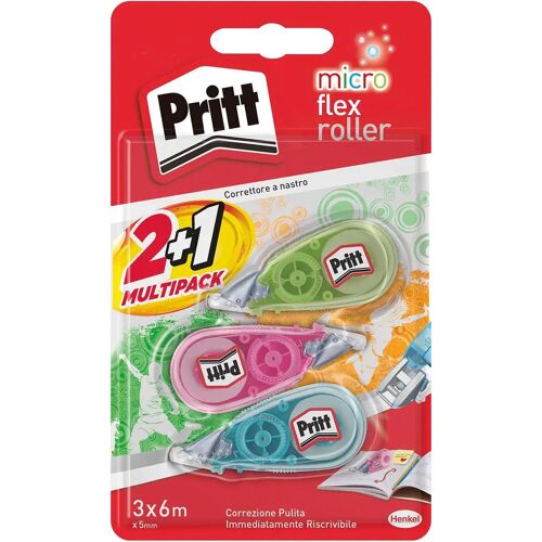 Pritt micro correctieroller, 2 + 1 gratis, op blister