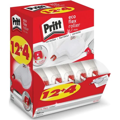 Pritt correctieroller Eco Flex, value pack met 12+4 stuks