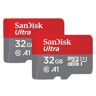 SanDisk MicroSDHC Ultra Android 32GB 120MB/s Class 10 A1 - 2pak