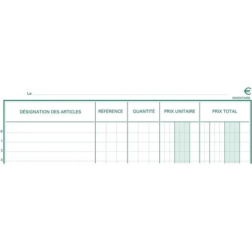 Exacompta inventaris, ft 32 x 19,5 cm, Franstalig