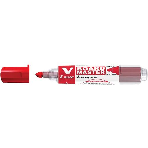 Pilot V-Board Master whiteboardmarker, ronde punt, 2,3 mm, rood 10 stuks