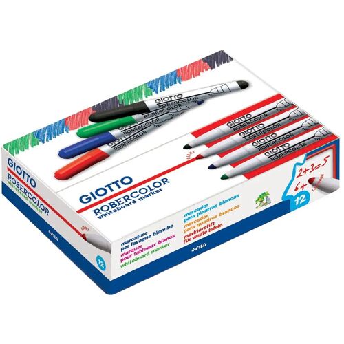 Giotto Robercolor whiteboardmarker maxi, ronde punt, rood 12 stuks