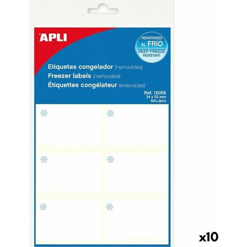 16606 Labels Apli Wit Vriezer 34 x 53 mm (10 Stuks)