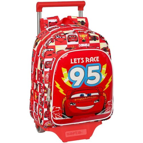 1027 Schoolrugzak met Wielen Cars Let's race Rood Wit (27 x 33 x 10 cm)