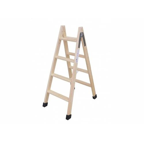 18000 Opvouwbare ladder met 5 tredes Plabell Hout 139 x 31/51 cm