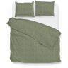 Lion Beddenshop Zo Home Dekbedovertrek Katoen Lino Linnen Look - army green - 240x200/220 240x200/220