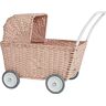 BEAU by Bo Olli Ella - Rotan Strolley Rose - Kinderwagen - Poppenwagen - Buggy - Wandelwagen - Trolley