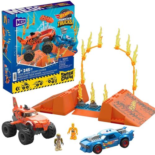 Lucavo Constructiekit Hot Wheels Mega Construx - Smash&Crash Shark Race 245 Onderdelen