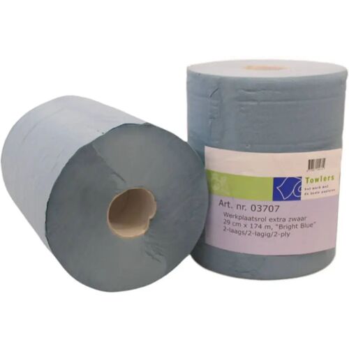 EURO Poetspapier werkplaatsrol 26cm x 190m - zwaar 2 laags papier (2 rollen)