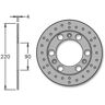 Remschijf IGM Dreby Senda vanaf bj. 1997 voorrem 220x90x4mm