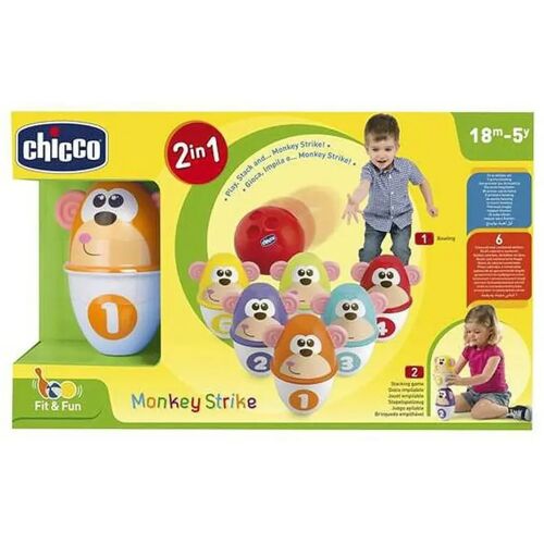 Lucavo Bowlingspel Monkey Strike Chicco (7 pcs)