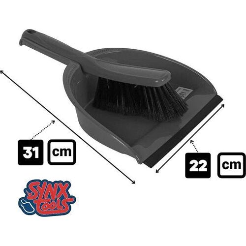 Synx Store Synx Tools Stoffer en blik Grijs - Stoffer&blik - kunststof- veger en blik - Dustpan&Brush - Kun