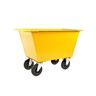 Kongamek Afvaltrolley metaal 200 L - geel - 200mm wielen Afvaltrolley metaal 200 L - geel - 200mm wielen