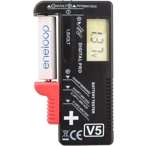 AccuCell De LCD oplaadbare batterij en batterijtester voor uw batterijen en oplaadbare batterijen AAA, AA, C,