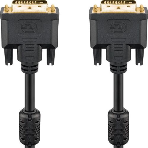 Goobay DVI-D Full HD-kabel Dual Link, vergulde DVI-D-connector Dual-Link (24 + 1 pin)>DVI-D-connector Dual