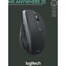 Logitech muis MX Anywhere 2S, draadloos, Unifying, Bluetooth, grafietlaser, 200-4000 dpi, 7 knoppen,