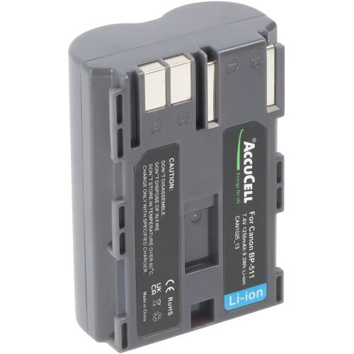 AccuCell-batterij geschikt voor Canon FV100 digitale camera, 1600 mAh