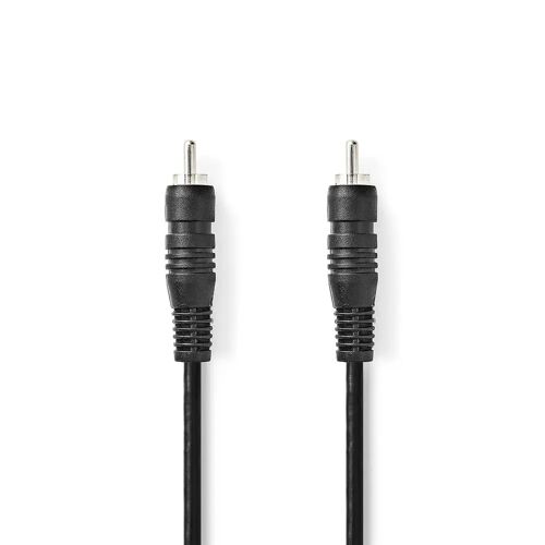 Digitale Audiokabel RCA Male - RCA Male 1,0 m Zwart Nedis