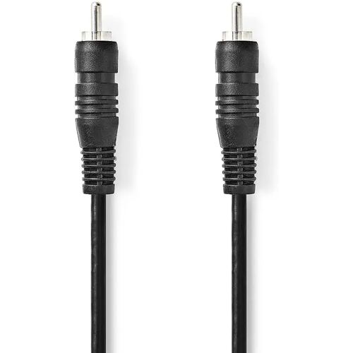 Digitale Audiokabel RCA Male - RCA Male 2,0 m Zwart Nedis