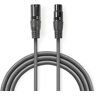 Gebalanceerde XLR-Audiokabel XLR 3-pins male - XLR 3-pins female 10 m Grijs Nedis