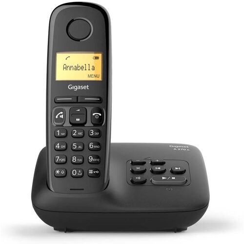 Siemens Gigaset A270A DECT draadloze telefoon met antwoordapparaat, zwart