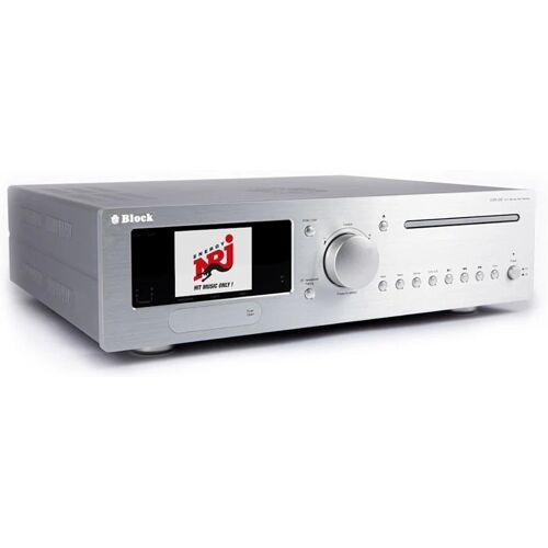 Block CVR-200 VX tuner AV versterker met internet, DAB+, CD, Blu-Ray, DVD, all-in-one, zilver