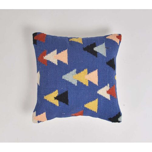 Home Therapy Abstract Triangles Cerulean Cushion cover