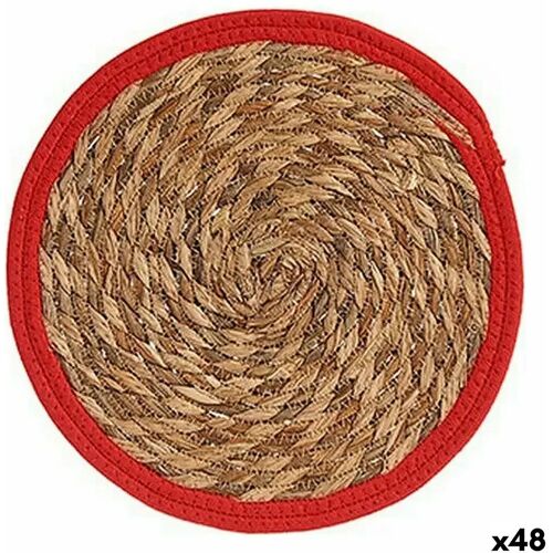 3892 Placemat Natuurlijk Rood Natuurlijke Vezel (30 x 1 x 30 cm) (48 Stuks)