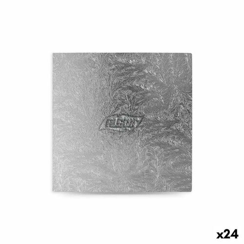 3609 Taartbasis Algon Zilverkleurig 20 x 20 x 1,5 cm Vierkant (24 Stuks)
